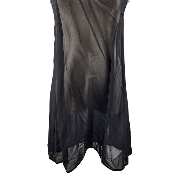NEW POL Small Black Sheer Slip or Dress with Lace Trim & Adjustable Straps - Picture 6 of 8